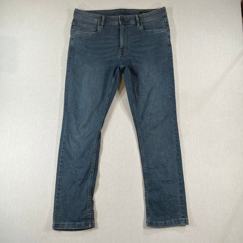 The Perfect Jean Men 34x30 (Fit 34x29) Slim Fit Dark Wash Stretch Denim